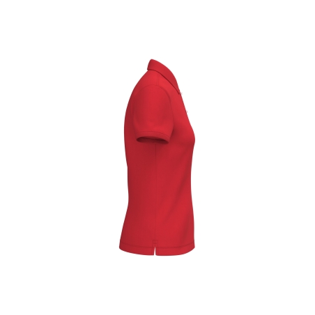 Polo écoresponsable maille piquée femme Rouge Native Spirit – vue 3