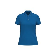 Polo écoresponsable maille piquée femme Bleu (Sea Blue) – Native Spirit