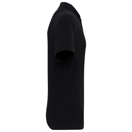 Polo écoresponsable maille piquée épaules tombantes Noir – Native Spirit – vue 3