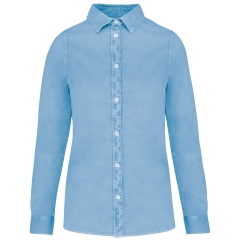 Chemise écoresponsable délavée femme Washed Cool Blue – Native Spirit