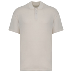 Polo écoresponsable maille piquée épaules tombantes Blanc - Native Spirit