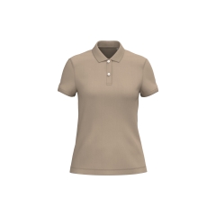 Polo écoresponsable maille piquée femme Sable mouillé – Native Spirit