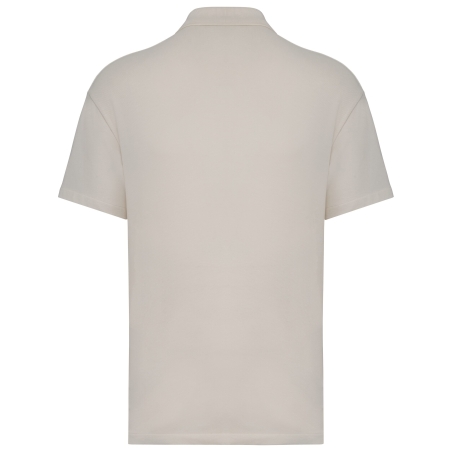 Polo écoresponsable maille piquée épaules tombantes Blanc - Native Spirit – vue 2