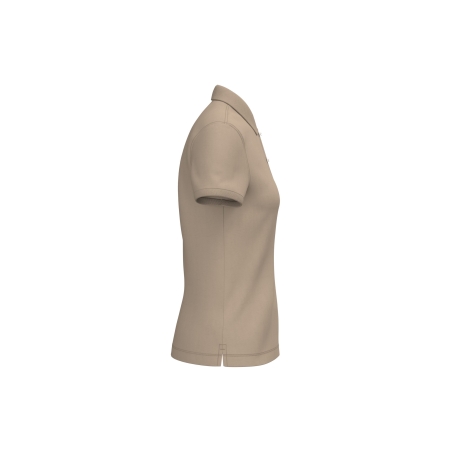 Polo écoresponsable maille piquée femme Sable mouillé – Native Spirit – vue 3