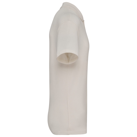 Polo écoresponsable maille piquée épaules tombantes Blanc - Native Spirit – vue 3