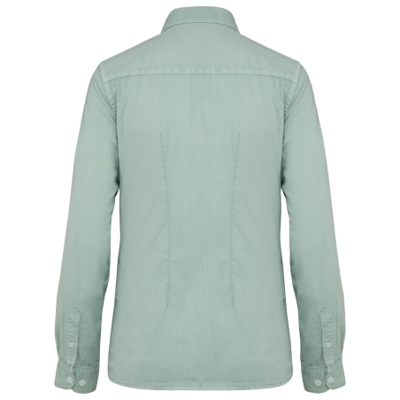 Chemise écoresponsable délavée femme Vert Washed Jade Green – Native Spirit – vue 2