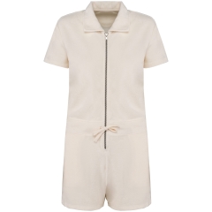 Combinaison short écoresponsable éponge femme Blanc – Native Spirit