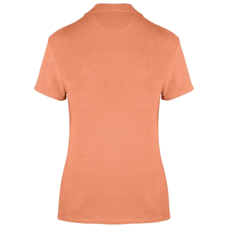 Polo éponge écoresponsable femme Orange Apricot – Native Spirit – vue 2