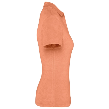Polo éponge écoresponsable femme Orange Apricot – Native Spirit – vue 3