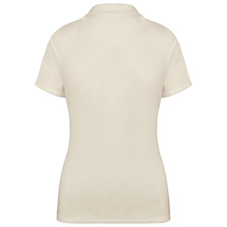 Polo éponge écoresponsable femme Blanc Ivory – Native Spirit – vue 2