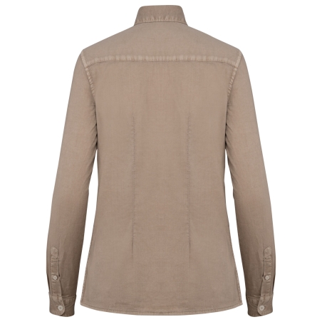 Chemise écoresponsable délavée femme Beige – Native Spirit – vue 2