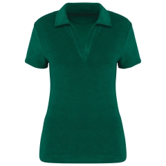 Polo éponge écoresponsable femme Malachite Green – Native Spirit