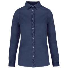 Chemise écoresponsable délavée femme Marine – Native Spirit