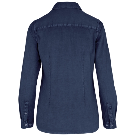 Chemise écoresponsable délavée femme Marine – Native Spirit – vue 2