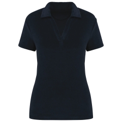 Polo éponge écoresponsable femme Bleu Marine – Native Spirit