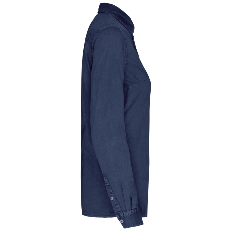 Chemise écoresponsable délavée femme Marine – Native Spirit – vue 3