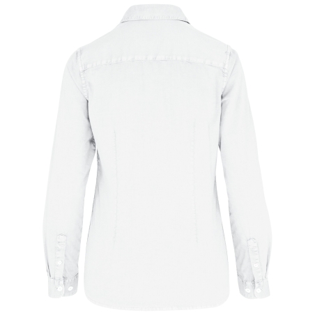 Chemise écoresponsable délavée femme Blanc – Native Spirit – vue 2