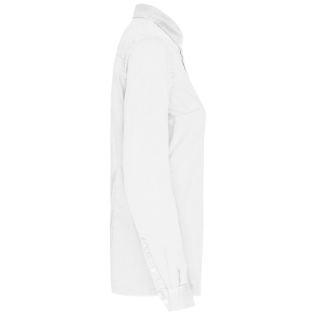 Chemise écoresponsable délavée femme Blanc – Native Spirit – vue 3