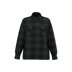 Surchemise rembourrée écoresponsable à carreaux homme Noir – Native Spirit