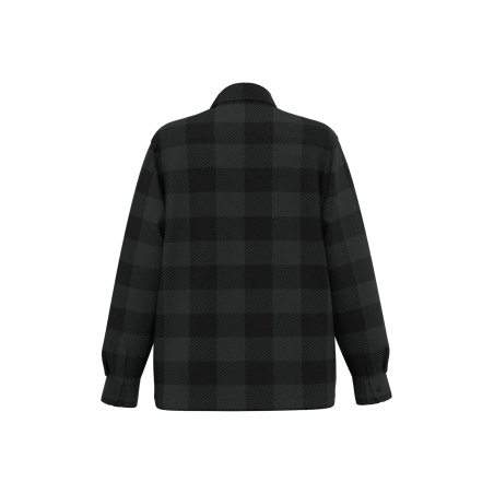 Surchemise rembourrée écoresponsable à carreaux homme Noir – Native Spirit – vue 2