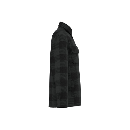 Surchemise rembourrée écoresponsable à carreaux homme Noir – Native Spirit – vue 3