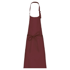 Tablier polycoton sans poche Kariban – Bordeaux