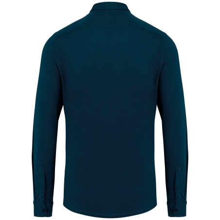 Chemise écoresponsable jersey homme Bleu Peacock – Native Spirit – vue 2