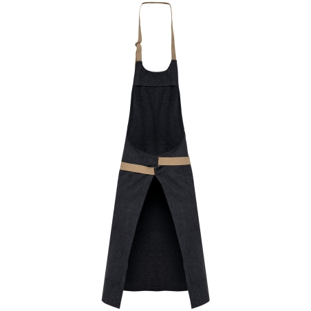 Tablier écoresponsable unisexe Carbon Kariban – Gris – vue 2