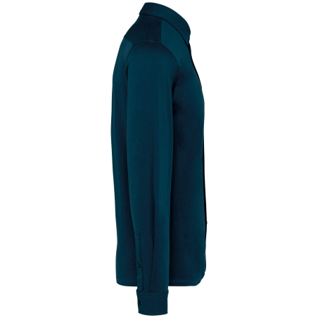 Chemise écoresponsable jersey homme Bleu Peacock – Native Spirit – vue 3