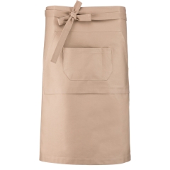 Tablier coton long beige Kariban – Tablier professionnel personnalisable