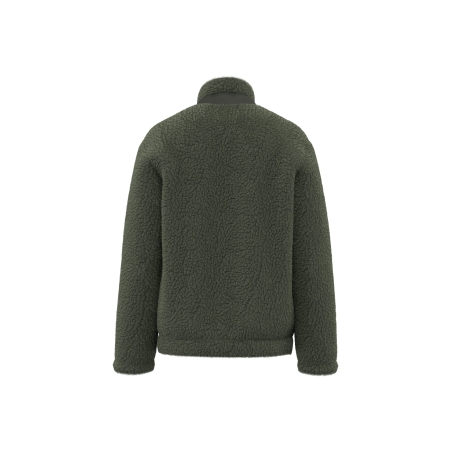 Veste sherpa écoresponsable unisexe Vert Forest Khaki Native Spirit – vue 2