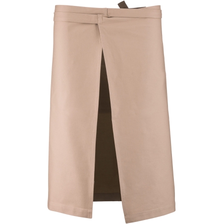 Tablier coton long beige Kariban – Tablier professionnel personnalisable – vue 2