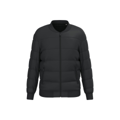 Veste matelassée écoresponsable col teddy unisexe Noire – Native Spirit