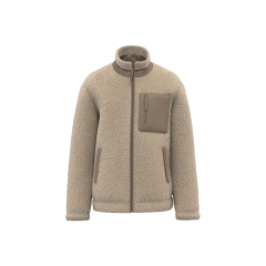 Veste sherpa écoresponsable unisexe Beige Native Spirit