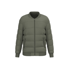 Veste matelassée écoresponsable col teddy Native Spirit – Vert Kaki