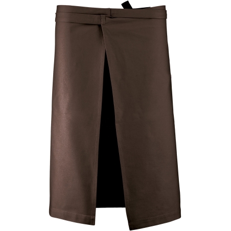 Tablier coton long Kariban – Marron | Tablier professionnel – vue 2