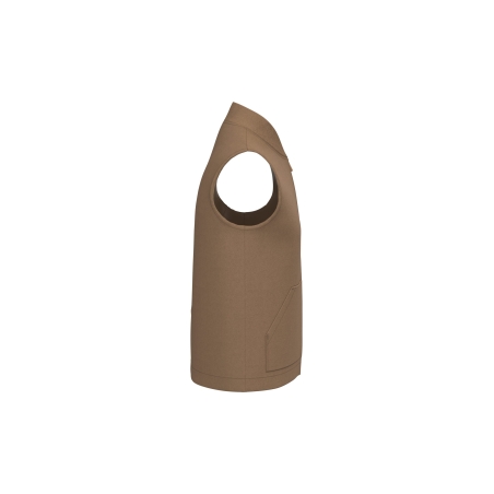 Bodywarmer rembourré col teddy écoresponsable Native Spirit Marron – vue 3