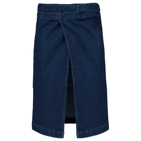 Tablier coton long Denim Kariban – Bleu délavé – vue 2