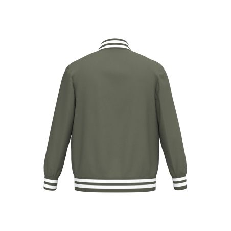Veste Teddy Rembourrée Écoresponsable Unisexe Vert Kaki – Native Spirit – vue 2