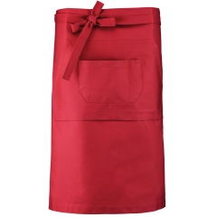 Tablier coton long Rouge Kariban – Tablier professionnel personnalisé
