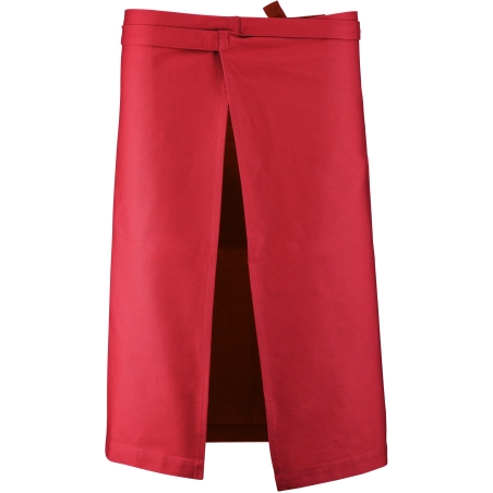Tablier coton long Rouge Kariban – Tablier professionnel personnalisé – vue 2