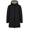 Veste imperméable sherpa écoresponsable unisexe Noir – Native Spirit