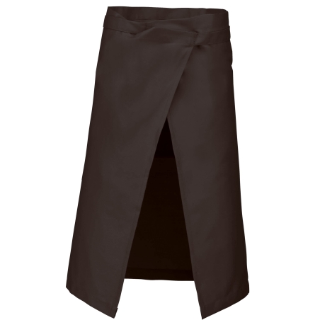 Tablier polycoton long Kariban – Marron chocolat taille unique – vue 2