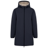 Veste imperméable sherpa écoresponsable unisexe Bleu Navy – Native Spirit
