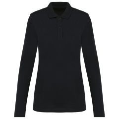 Polo Supima® manches longues femme Noir – Kariban Premium