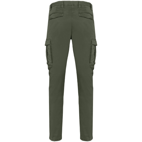 Pantalon cargo écoresponsable délavé Washed Organic Khaki Native Spirit – vue 2