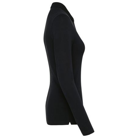 Polo Supima® manches longues femme Noir – Kariban Premium – vue 3