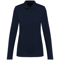 Polo Supima® manches longues femme Marine – Kariban Premium