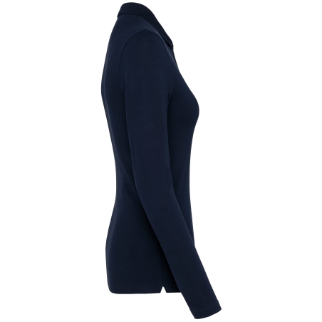 Polo Supima® manches longues femme Marine – Kariban Premium – vue 3