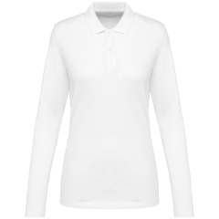 Polo Supima® manches longues femme Blanc – Kariban Premium